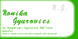 monika gyurovics business card